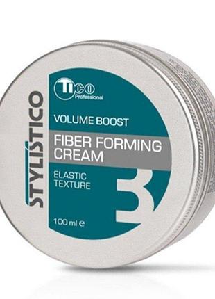 Моделююча крем-паста для укладки волосся tico professional stylistico volume boost fiber forming cream
