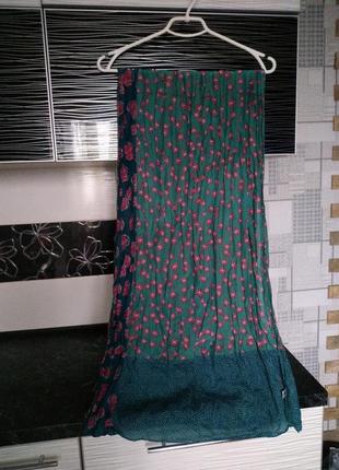 Цветочный, шелковый шарф, senas.2 фото