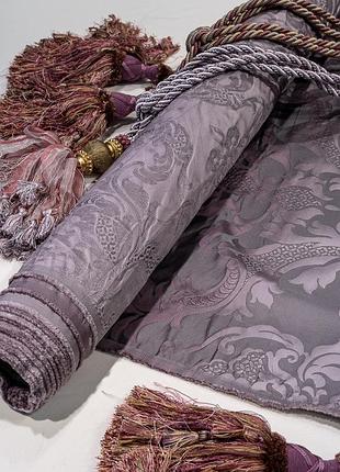 Тканина для штор  класична лавандова жакардова