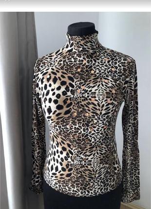 Гольф водолазка леопардовый
