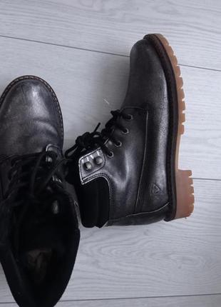 Шкіряні черевики срібні у стилі timberland 6