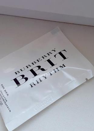 Burberry brit rhythm for her оригинал миниатюра пробник mini vial spray 2 мл книжка4 фото