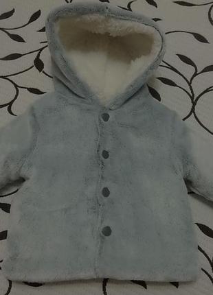 Курточка теплая меховая на ребенка 3 месяцев, фирмы next1 фото