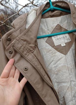 Куртка жіноча парка демісезон під шкіру беж батал8 фото