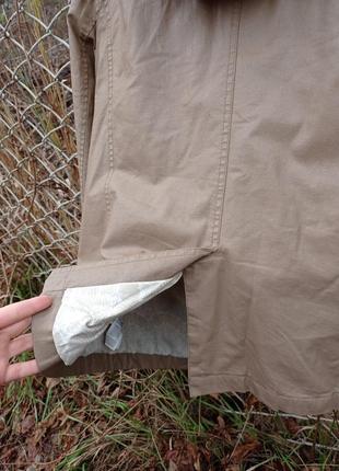 Куртка жіноча парка демісезон під шкіру беж батал9 фото