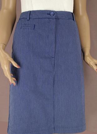 Брендовая хлопковая юбка "marks&spencer" в полоску. размер uk16/44(xl).