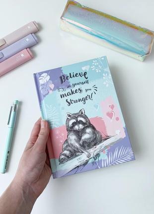 Блокнот, блокнотик, зошит, в клітинку, з єнотом