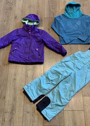 Курточка горнолыжная мембранная термо на флисовой стёганной подкладке kiltec (германия)