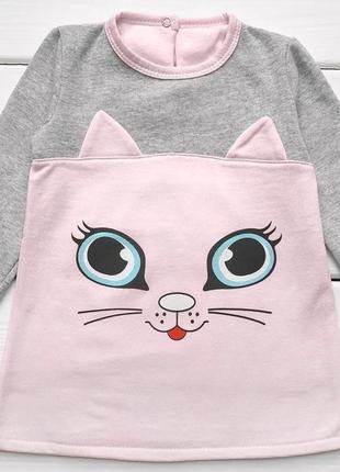 Утеплена туніка - сукня кошеня з натуральної тканини