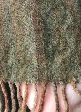 Крутий класний теплий зимовий вовняний шерстяний брендовий шарф натуральна вовна шерсть4 фото