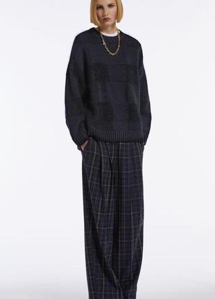 Cos oversized checked wool/mohair jumper шерсть мохер