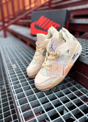 Кросівки nike jordan 4 retro off-white sail