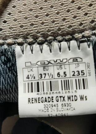 Lowa трековые ботинки  renegade pro gtx mid ws  оригинал р.37.57 фото