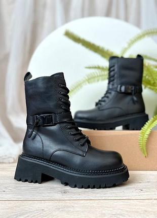 Зимові ❄️ жіночі шкіряні черевики ❄️