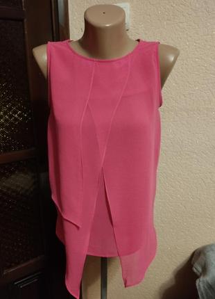 Блуза шифонова літня рожева жіноча,розмір xs(24) 40-42розмір від zars