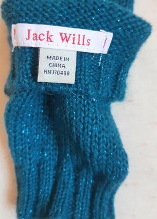 Митенки перчатки jack wills бирюзовые с люрексом размер универсальный3 фото