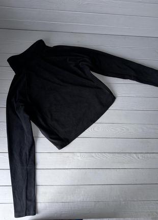 Фліска топ кофта columbia glacial cropped fleece in black5 фото