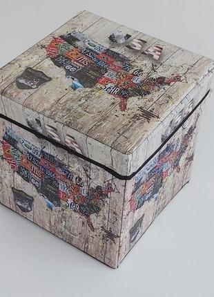 Коробка-органайзер kp30 ш 30*д 30*в 30  см. для хранения одежды, обуви или небольших предметов1 фото