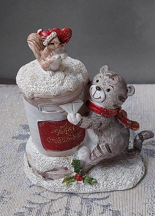 Фигурка декоративная кот почтальон