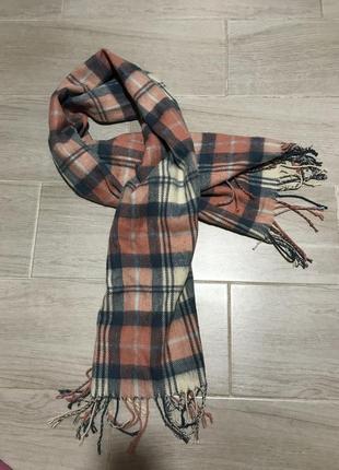 Великий теплий шарф у клітинку від бренду george2 фото