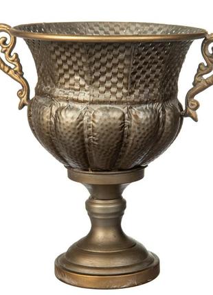 Оригінальна металева кашпо в грецькому стилі "ерида" 32,5х25 см.