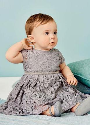 Красивейшее нарядное пышное кружевное платье next 6-9мес