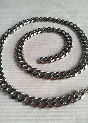 Цепочка мужская из нержавеющей стали steel braiding. кубинское плетение. 9мм*56см3 фото