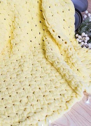 Зефірний плед з пряжі alize puffy