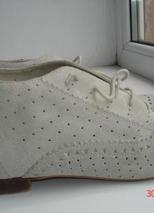 Черевики натуральний замш river island, 39/26,5 см