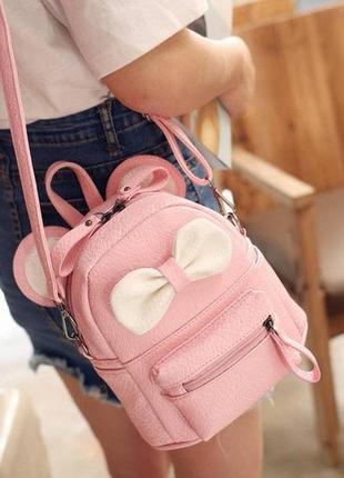 Маленький дитячий рюкзак сумочка міккі маус з вушками