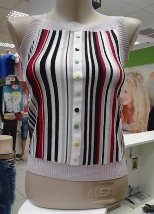 Майка -топ. тончайшая вязка. новая!!!