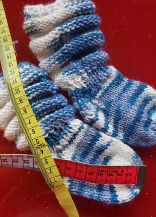 В'язані теплі носочки гольфи високі вовняні шкарпетки мальчику 3-6 м 62-68 см4 фото