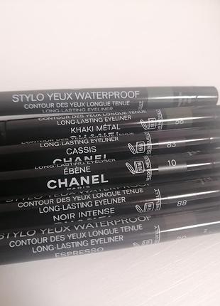 Водостійкий олівець для очей chanel різні кольори тестер