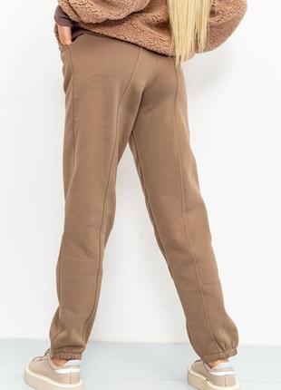 Спорт брюки женские на флисе цвет шоколадный3 фото