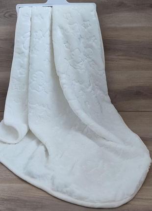 Белое одеяло плед на выписку из роддома одеяло для новорожденных1 фото
