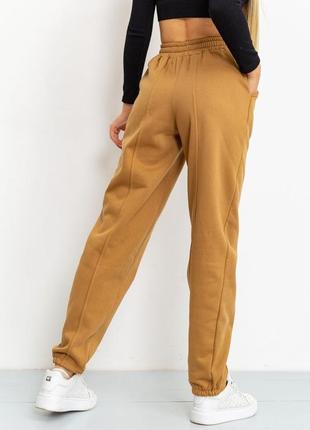 Спорт брюки женские на флисе цвет коричневый2 фото