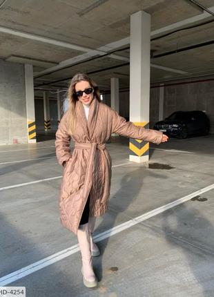 Женское стеганое пальто размеры 42-521 фото