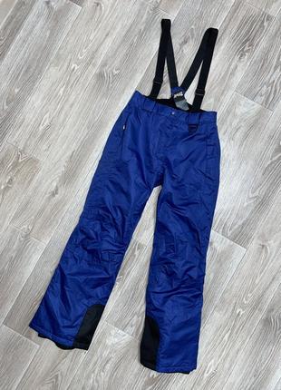 Зимние штаны на подтяжках