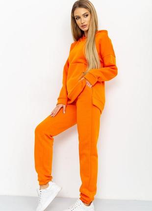 Спорт костюм женский на флисе цвет оранжевый