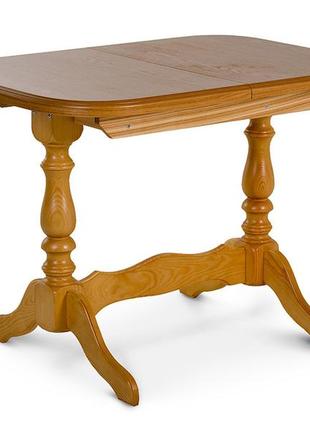 Аврора. стол деревянный раскладной на двух ножках, кухонный, обеденный (натуральный)