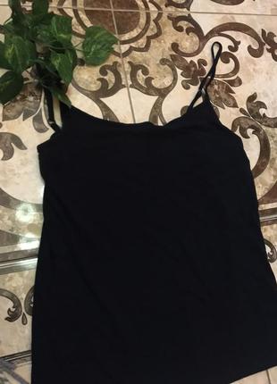 Темно синя майка довгий топ o’stin casual на бретельках