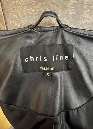 Шкіряна жіноча куртка chris line fashion3 фото