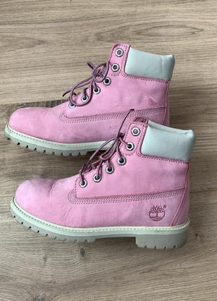 Стильні чоботи  timberland pastel pink premium ankle4 фото