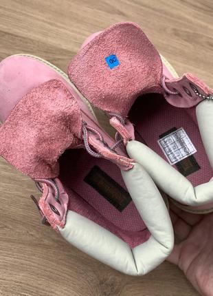 Стильні чоботи  timberland pastel pink premium ankle6 фото