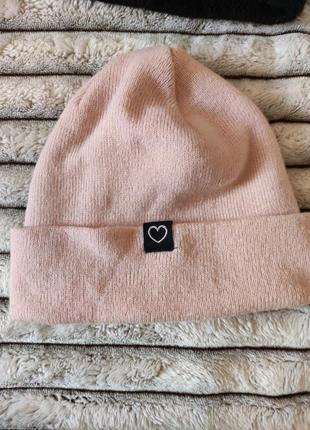 Шапка тепла біні sinsay колір пудра