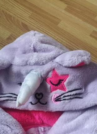 Флисовая пижама кигуруми кот-единорог george на 6-7 лет2 фото