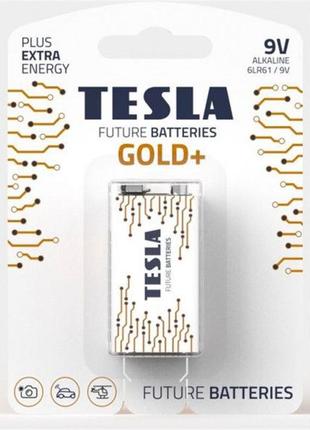 Батарейки tesla 9v gold + (6lr61), 1 штука tesla