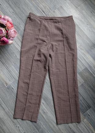 Женские брюки цвет капучино штаны большой размер батал 50 /526 фото