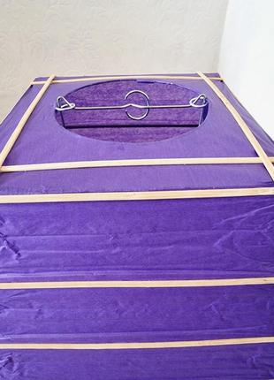 Подвесные китайские бумажные фонарики набор фиолетовый4 фото