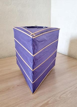 Підвісні китайські паперові ліхтарики набір фіолетовий5 фото